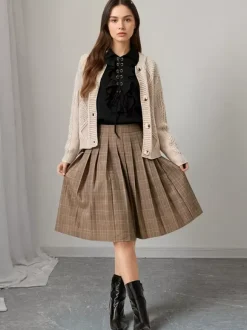 Ruffle Lace-Up Lapel Puff Long Sleeve Blouse