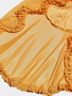 Ruffled Front Party Gown Long Slip Dress For Women 2026