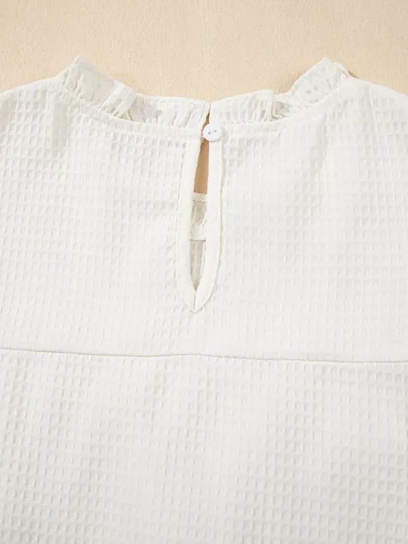 Ruffled Flutter Sleeve Blouse For Summer 2026