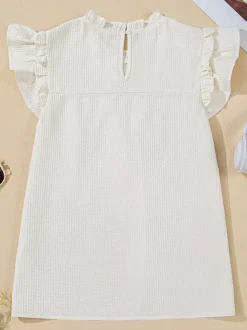 Ruffled Flutter Sleeve Blouse For Summer 2026