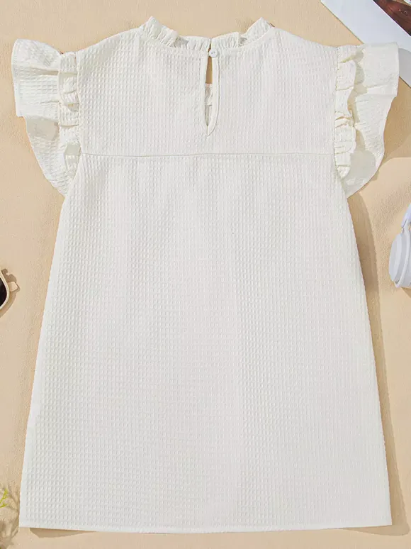 Ruffled Flutter Sleeve Blouse For Summer 2026