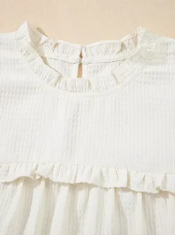 Ruffled Flutter Sleeve Blouse For Summer 2026