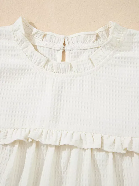 Ruffled Flutter Sleeve Blouse For Summer 2026