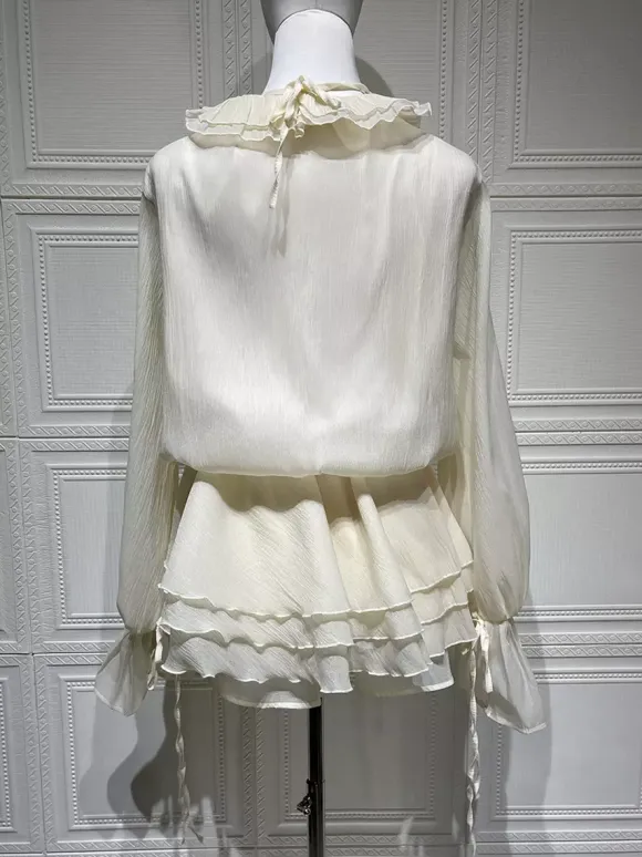 Ruffle Layered Mini Dress For Women - Boho Lantern Sleeve Flower V Neck Skater Dress With Shorts - Spring Party 2026
