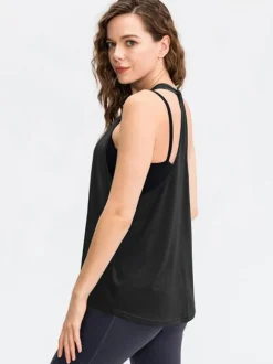 Running Top For Women Jewel Neck Sleeveless Activewear