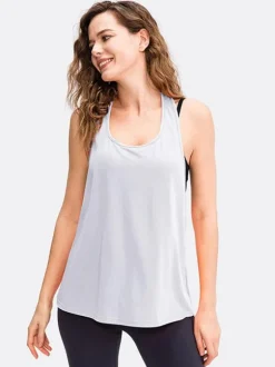 Running Top For Women Jewel Neck Sleeveless Activewear