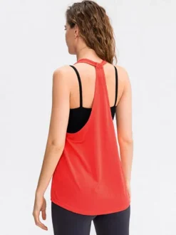 Running Top For Women Jewel Neck Sleeveless Activewear