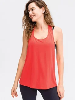 Running Top For Women Jewel Neck Sleeveless Activewear