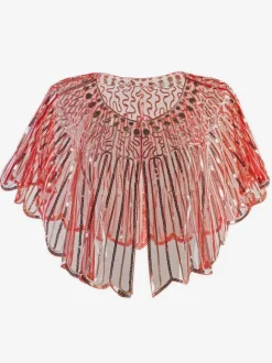 1920s Great Gatsby Accessory Sequins Flapper Cape Coat Champagne Retro Costume Accessories