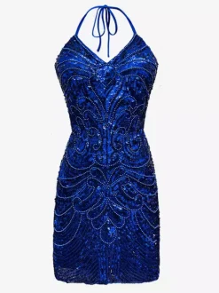 1970s Latin Dance Dresses White Fringe Sequins Backless Set Sexy Dress