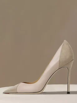 Satin Dress Shoes Women's Pointed Toe Slingback Party Wedding Guest Shoes