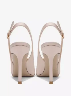 Satin Dress Shoes Women's Pointed Toe Slingback Party Wedding Guest Shoes