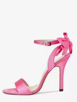 Satin High Heel Sandals Bow Open Toe Wedding Party Shoes