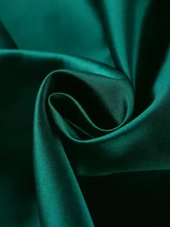 Satin High Waist Women Maxi Skirt - Elegant Pleated Full Swing - Royal Core Wedding Guest Party Skirt 2026