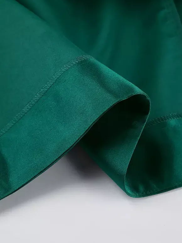 Satin High Waist Women Maxi Skirt - Elegant Pleated Full Swing - Royal Core Wedding Guest Party Skirt 2026