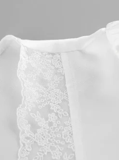 Satin Lace Trim V-Neck Tie Front Top And Mini Skirt 2-piece Set For Women 2026