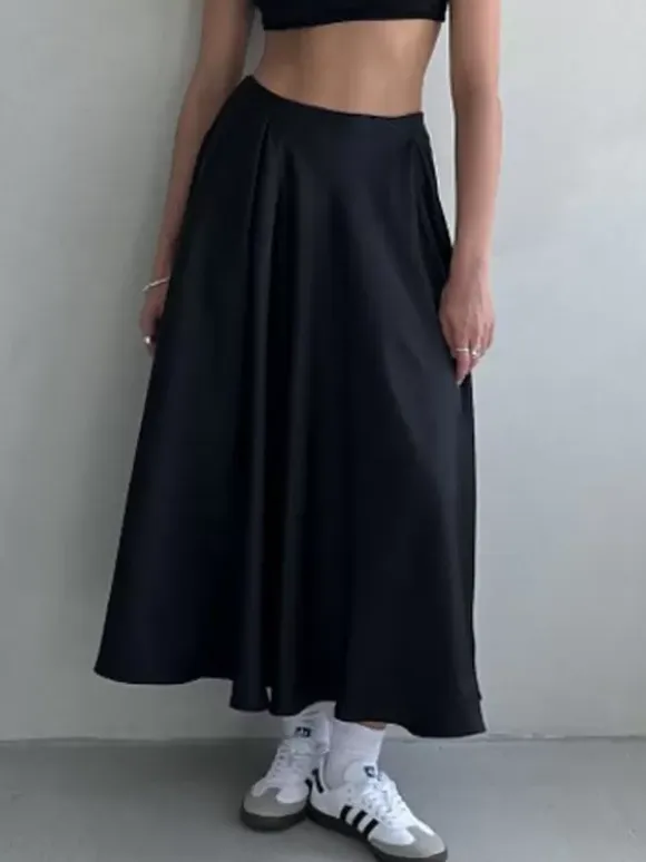 Satin Skirt For Women Autumn Long Bottoms For Women
