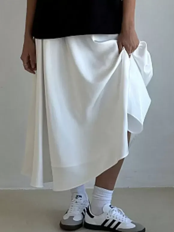 Satin Skirt For Women Autumn Long Bottoms For Women