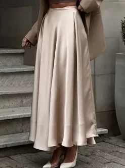 Satin Skirt For Women Autumn Long Bottoms For Women