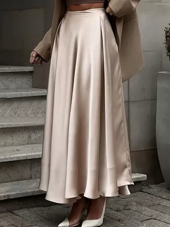 Satin Skirt For Women Autumn Long Bottoms For Women