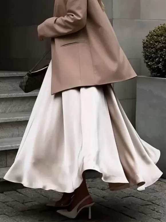 Satin Skirt For Women Autumn Long Bottoms For Women