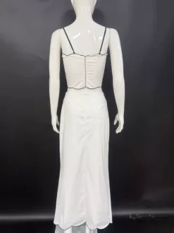 Scallop Trim Camisole Top And Maxi Skirt Matching Set For Women 2026