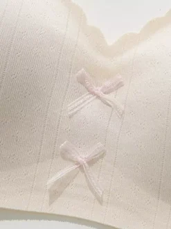 Seamless Wireless Bra Comfort Soft Bralette With Scalloped Edge