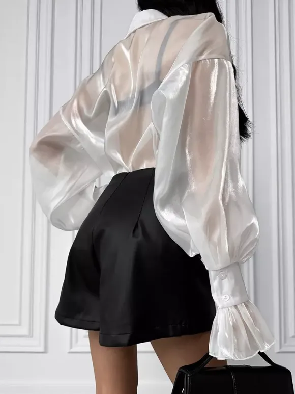 See-through Long Sleeve Shirt Sun Protection Top For Women 2026