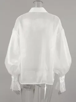 See-through Long Sleeve Shirt Sun Protection Top For Women 2026