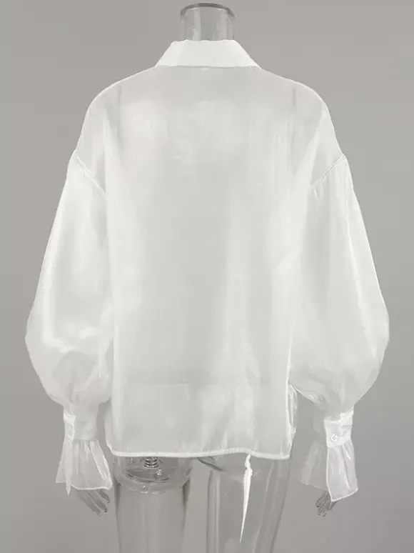 See-through Long Sleeve Shirt Sun Protection Top For Women 2026