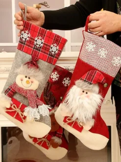 Sent In Random Color Christmas Socks Polyester Fiber Christmas Props