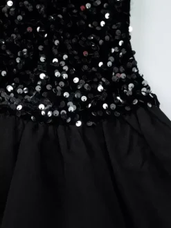 Sequin Strapless Mini Dress With Puff Skirt 2026