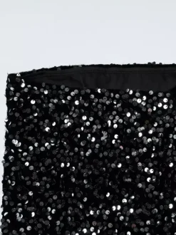 Sequin Strapless Mini Dress With Puff Skirt 2026