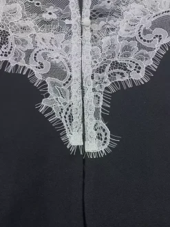 Sexy Corset Lace Blazer For Women - Black White Contrast Bustier Slim Suit Jacket - Spring Night Out Party 2026