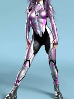Sexy Cyberpunk Womens Zentai 3D Anatomical Jumpsuit Venice Carnival Skin Suit
