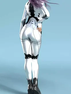 Sexy Cyberpunk Womens Zentai 3D Anatomical Jumpsuit Venice Carnival Skin Suit