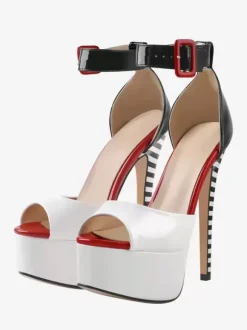Sexy Heel Sandals Platform Open Toe Ankle Strap Stripper Heels