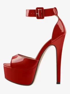 Sexy Heel Sandals Platform Open Toe Ankle Strap Stripper Heels