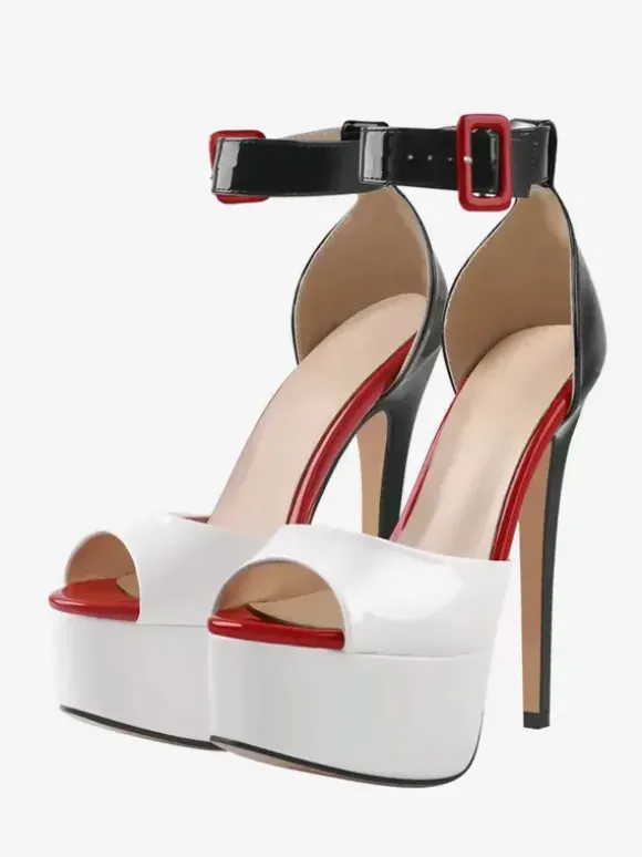 Sexy Heel Sandals Platform Open Toe Ankle Strap Stripper Heels