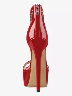 Sexy High Heel Sandals Platform Open Toe Chain Detail Ankle Strap Sandals