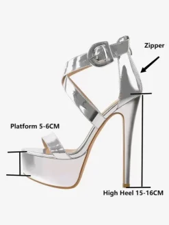 Sexy High Heel Sandals Platform Criss Cross Stiletto Heel Sandal Shoes
