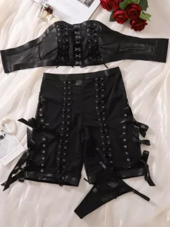 Sexy Lingerie 3-Piece Black Adult's Bra & Panty Sets