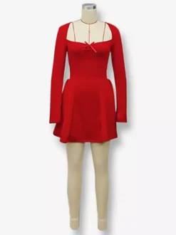 Sexy Mini Dress Long Sleeve A-Line Dress For Women 2026