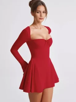 Sexy Mini Dress Long Sleeve A-Line Dress For Women 2026
