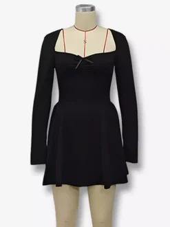 Sexy Mini Dress Long Sleeve A-Line Dress For Women 2026