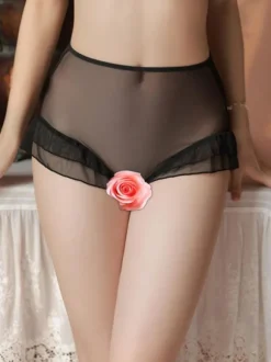 Sexy Panties Women Black 1 Piece Lace Underwear Lingerie