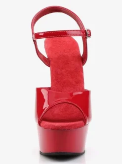 Sexy Sandals For Woman White Leather Peep Toe Monk Strap Sexy Shoes
