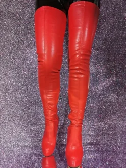 Sexy Thigh High Boots Round Toe Stiletto Heel Over The Knee Boots
