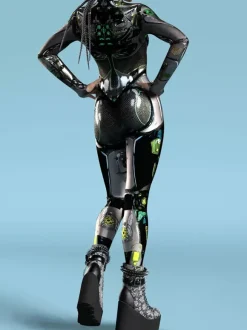 Sexy Women's Jumpsuit Zentai Robot Print Illusion Tattoo Jumpsuit Sexy Catsuit