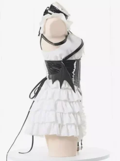 Sexy Zentai Suits Sexy Zentai Costumes Women PVC Leather Witch Demon Suit Sexy Lingerie Maid Outfit